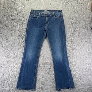 Old Navy Dreamer Jeans Women 12 Blue Cotton Denim Bootcut Faded Workwear Stretch